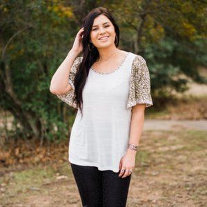 White Knit Top by Kori America